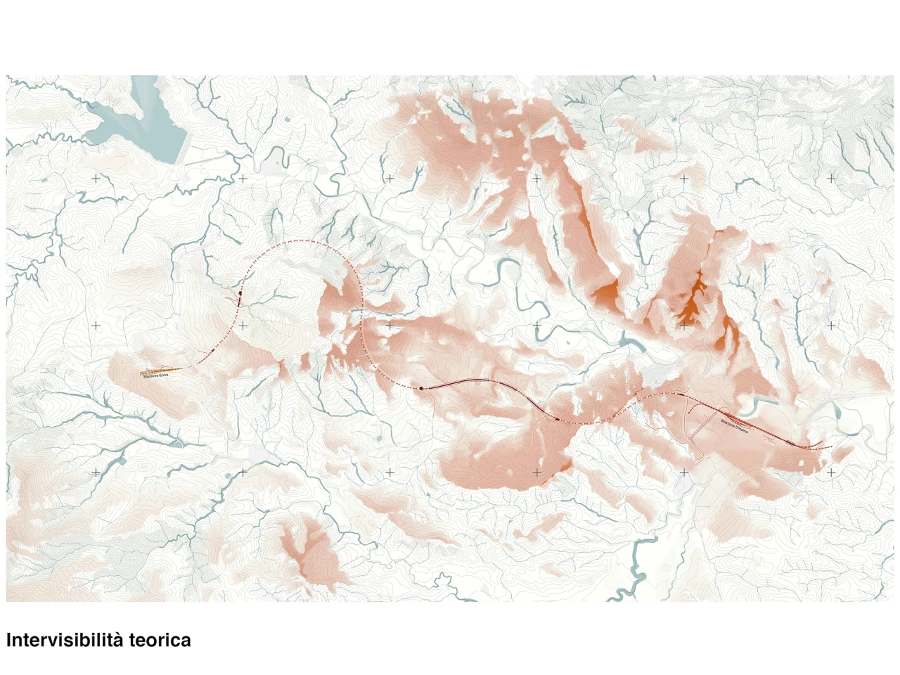 new railway connection intervisibilità teorica